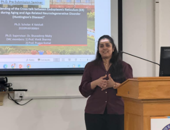 Vaishali Kumar at her Ph.D. pre-submission